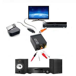 Optical Fiber Coaxial <strong>Rca</strong> 3.5mm Digital to Analog Audio Converter Amplifier Decoder Signal to Analog Stereo Adapter R/l Toslink