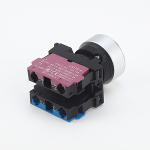 ABILKEEN 22-30MM düz yuvarlak kafa kendinden mandallama/anlık büyük kafa basmalı düğme anahtarı 1NO1NC LED ile Push Button aydınlatmak - Product Image 3
