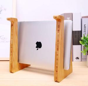 2024 Apple MacBook Pro iPad HP DELL Acer Toshiba Lenovo простая универсальная настольная подставка для ноутбука компьютера деревянная бамбуковая подставка для ноутбука - Product Image 3