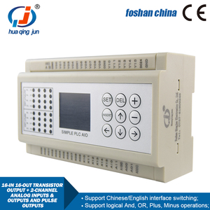 Huaqingjun 16-in 16-out uscita a Transistor PLC 2AI 2AO 0-10V uscite a impulsi DC24V facile programmabile PLC per servomotori - Product Image 2