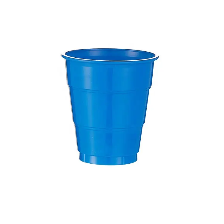 중국 공장 사용자 정의 로고 투명 플라스틱 컵 일회용 우유 차 주입 금형 7 Oz PS 다채로운 일회용 플라스틱 음료 컵