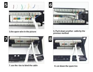 LIYUAN-Panel de conexión con 24/48 puertos para aplicaciones de red, panel de conexión Cat5e Cat6 de 19 \ "1U UTP Cat5e Cat6, con puertos, 1/2"