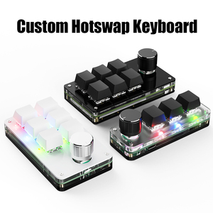 Programador de teclado de perilla personalizado, Macro, RGB, 3 teclas, copia de pasta, Mini botón, Photoshop, Gaming, mecánico, Hotswap, Macropad