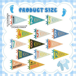 Banderines coloridos de tela de poliéster personalizados de alta calidad, Bandera de cadena, banderines triangulares para decoración de celebración - Product Image 6