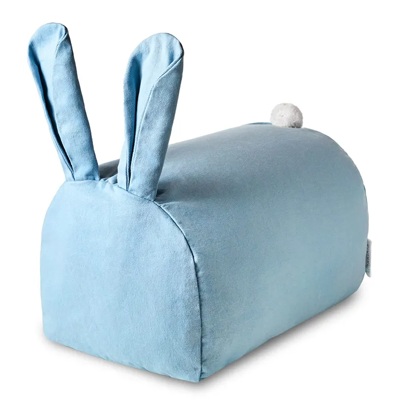 Sofá infantil personalizado para sala de estar, bebê, jogo interno, em formato de coelho azul, sacola de feijão, cadeira
