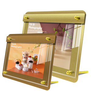 Kim Loại bảng A4 A5 tông quảng cáo áp phích Hội Đồng Quản trị đứng hiển thị đứng thép không gỉ bảng thẻ đơn chủ đứng - Product Image 3