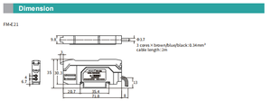 Amplificador de sensor de fibra analógica de alta velocidad de la serie FM E21 con protección de circuito adecuada y teoría láser de acción rápida - Product Image 6