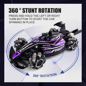 F1ดริฟท์4WD รถ RC ไฟ LED สำหรับรถแข่งรถแข่งของเล่นป้องกันการชน360การหมุนการแสดงความสามารถรวมถึงรีโมทคอนโทรลจำลองแก๊สสเปรย์ - Product Image 5