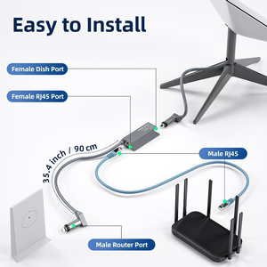 Starlink Gen 2 adattatore Ethernet RJ45 connettore di rete cablato per Standard rettangolo piatto veloce stabile azionato Internet esterno - Product Image 2