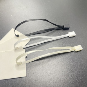HangTagロープポリエステル製品文字列高級布タグシール文字列エンボスロゴ付きプラスチックシール文字列 - Product Image 3