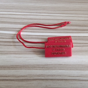批发定制标志服装密封可锁聚酯绳彩色塑料吊牌饰品 - Product Image 6