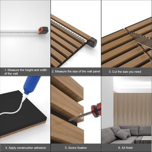 Akupanel Polyester faser Holzmaserung Schalla bsor bierende Platte bietet Schall dämmung für Wohnzimmer und Schlafzimmer - Product Image 3