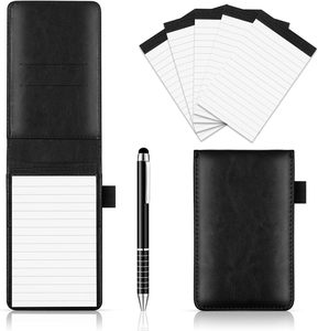 Custom Pocket Size 3.3&quot;*5.3&quot; Leather Notepad <strong>With</strong> Paper Pad <strong>Inserted</strong> A7 Mini Daily Leather Planner Small PU Business <strong>Notebook</strong> - Product Image 1