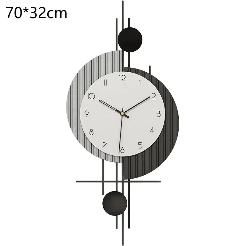Hoge Kwaliteit Licht Luxe Woonkamer Grote Muur Horloge Klok Decoratieve Moderne Metalen Klok Muur Voor Huisdecoratie
