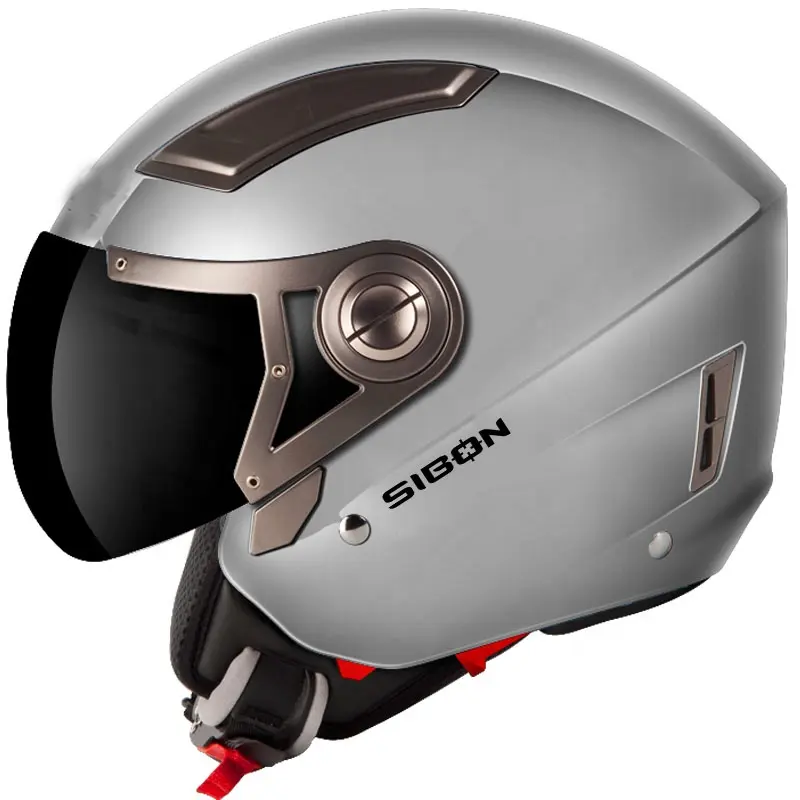 SIBON-casco de motocicleta B0820115 DOT ECE, Carcasa de ABS lavable, XS-XXL, negro, cara completa