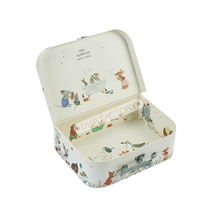 Juego de embalaje de regalo de Navidad Maleta de cartón de papel impresa personalizada Cajas de regalo anidadas en blanco con asa - Product Image 5