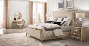 <strong>Hand</strong> <strong>Made</strong> Solid Wood Full Set Matching With king <strong>Bed</strong> Night Stand Chest Dresser Wardrobe Bedroom Set - Product Image 2