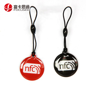 Cheap HF QR <strong>Code</strong> NTAG213 Epoxy Keychain NFC Ear Dog Animal RFID Tag - Product Image 2