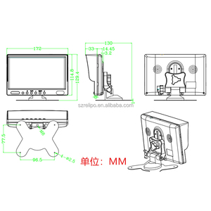 Factory Direct Price Wholesale 7 Inch HD TFT <strong>LCD</strong> Car Monitor with <strong>VGA</strong> Connector - Product Image 4