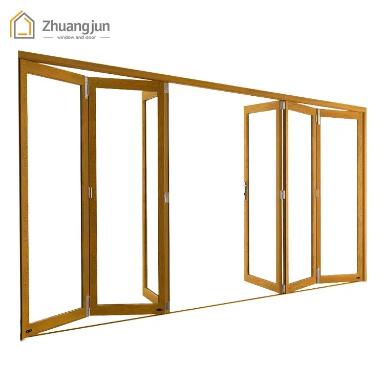 High quality and cheap double folding door - aluminum glass folding door