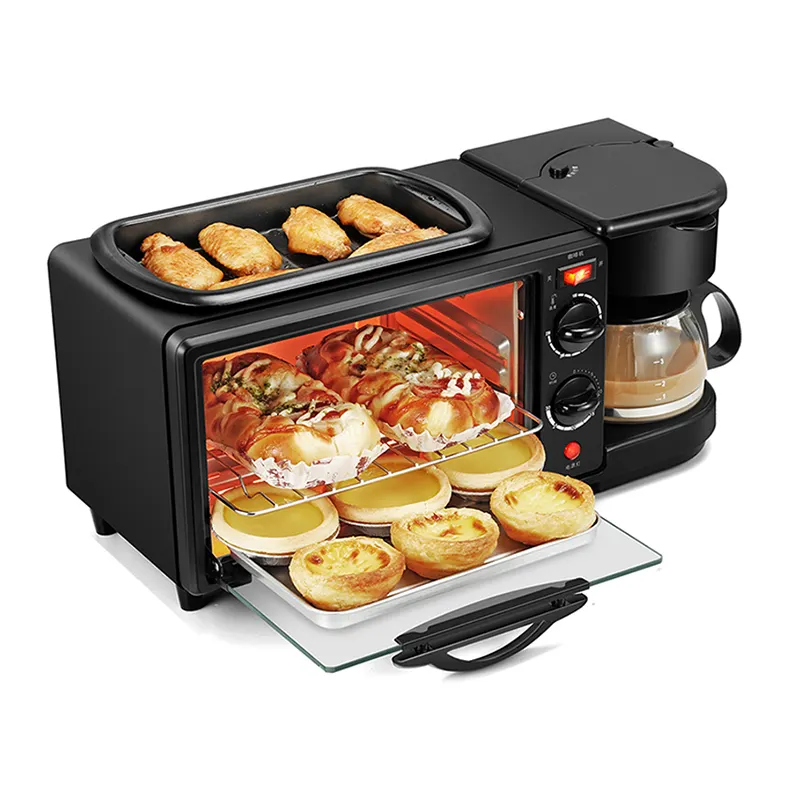 3 4 in 1 breakfast maker machine sokany Cheap Price electric sandwich waffle multi function home use with coffee pot toaster