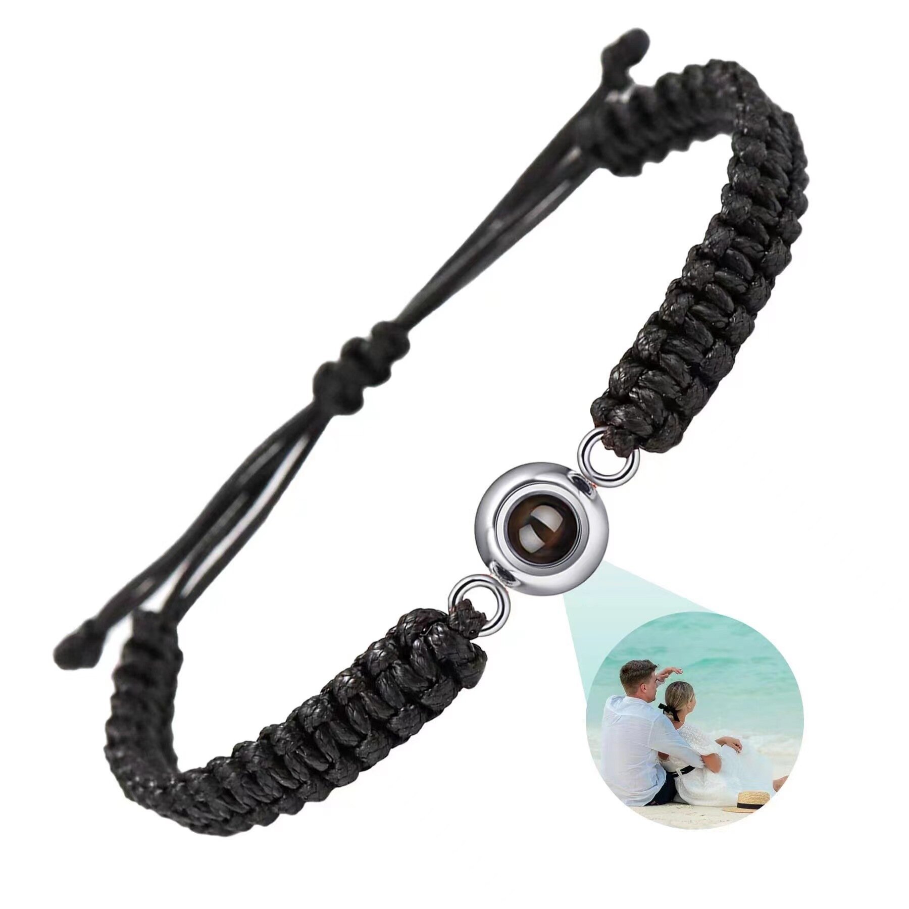 Corde noire argent