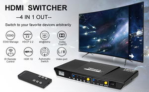 TESmart Auto e Ir Control remoto HDMI Switcher CEC Video Audio Converter Easy switch fuente de entrada 4 en 1 Out HDMI switch - Product Image 5