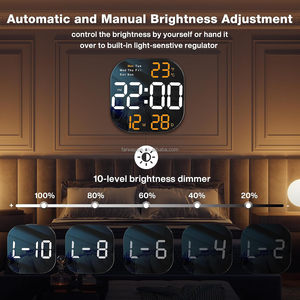 Orologio da parete digitale ampio Display, orologio da parete a LED da 10 pollici con telecomando, orologio da parete digitale con umidità della temperatura - Product Image 3
