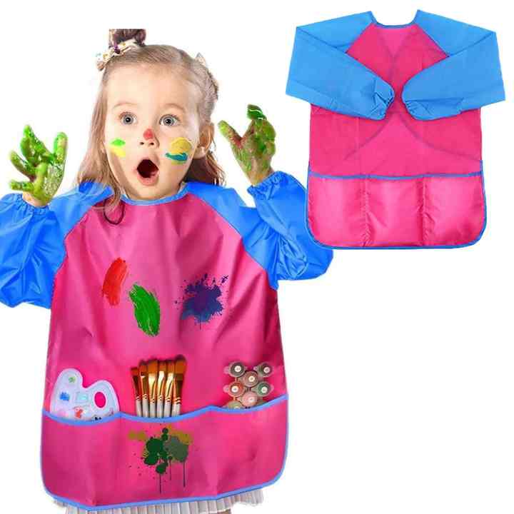 Fabriek Direct Op Maat Gemaakte Kunstkiel Diverse Kleuren Kinderen Kunstenaar Schorten 100% Polyester Schorten Feest Gunsten Hete Roze Kinderen Schort