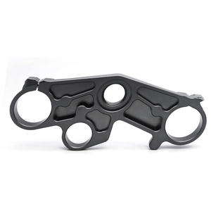 Tùy chỉnh CNC xe máy CNC gia công nhôm phía trước ngã ba hạ thấp ba cây trên đầu kẹp trang trí - Product Image 1