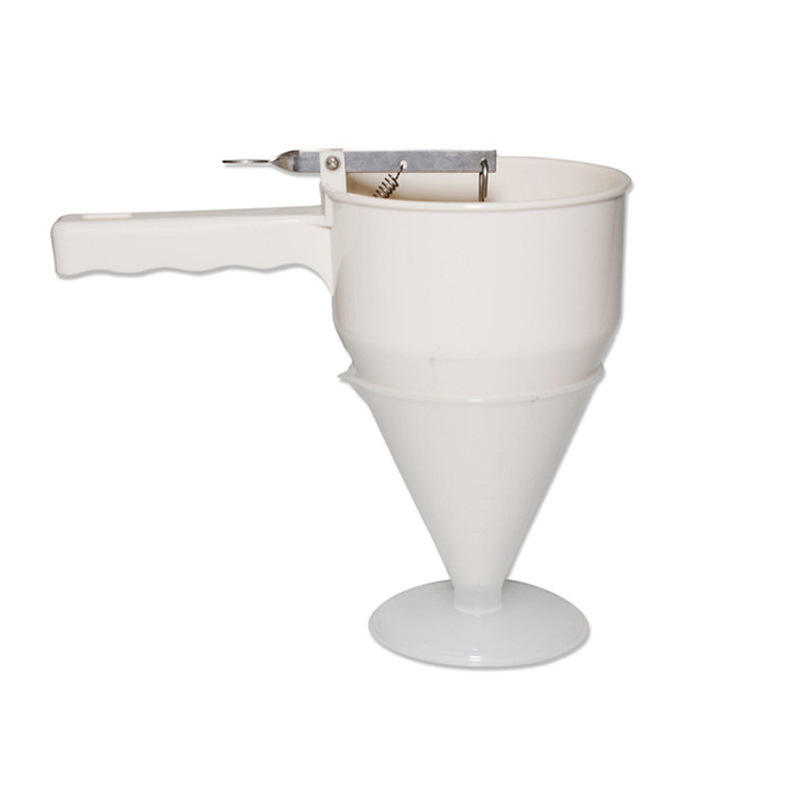 Pie de embudo blanco crema (9914)