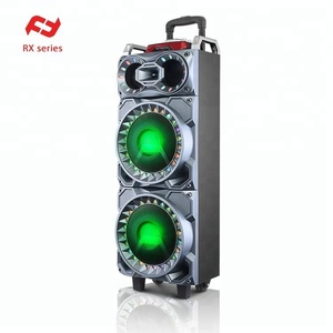 Carrito grande de madera de 8 pulgadas con altavoz para fiesta, sistema de cine en casa con múltiples funciones, modelo RX-281 - Product Image 1