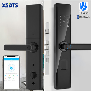 XSDTS TTlock wifi elektronik akıllı kapı kilidi ile biyometrik parmak izi akıllı kart şifre anahtar kilidini daire hava kapı kilidi - Product Image 2