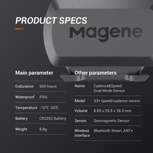 Magene S3 Bike <strong>Cadence</strong> <strong>Sensor</strong> Speed Waterproof ANT+ Bluetooth Bike Computer Speed <strong>Sensor</strong> - Product Image 3