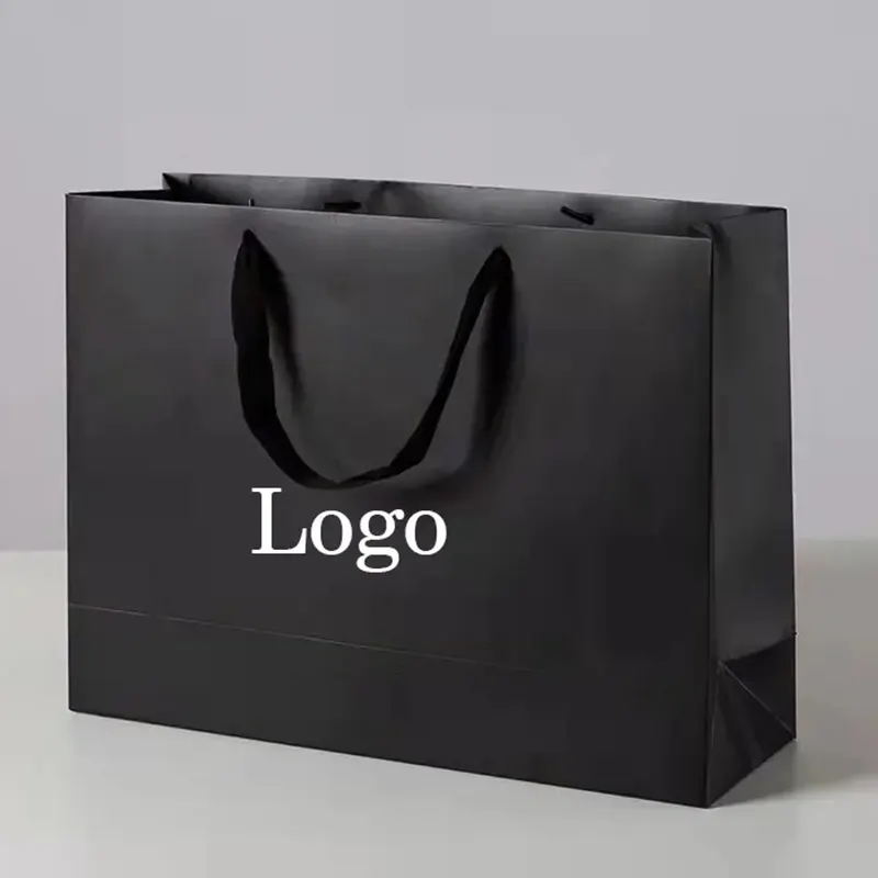 Rongzhen Logo personalizzato Bolsas De Regalo Sac En Papier Kraft Pas Cher Shopping Gift Bag Bolsa De Papel sacchetto di carta patinata