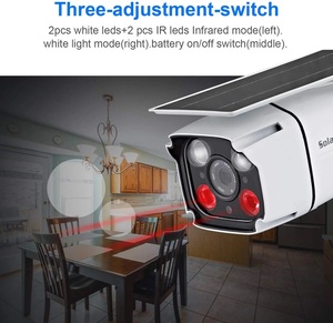 Câmera de segurança Ip CCTV sem fio alimentada solar com 2.4Ghz WiFi Embutido Bateria Recarregável SD Card <span class=keywords><strong>Storage</strong></span>