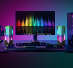 2.0 with Full Screen Dynamic RGB Gaming USB PC Wired <strong>Computer</strong> Speakers for Laptop, Tablet, <strong>Monitor</strong>, TV - Product Image 5