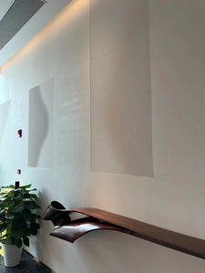 Büyük otel duvar dekoru için kemerli parçalar sütunlarında veya Panel karolarında uygulanan yivli dokuya sahip iç proje beyaz kireçtaşı - Product Image 2