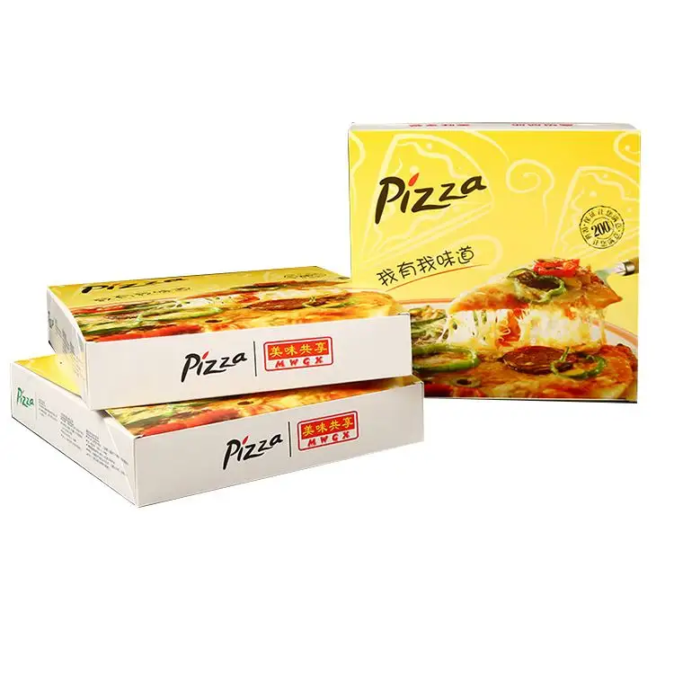 다양한 크기 맞춤형 저렴한 피자 상자 로고 골판지 도매 상자 피자 블랙 피자 상자