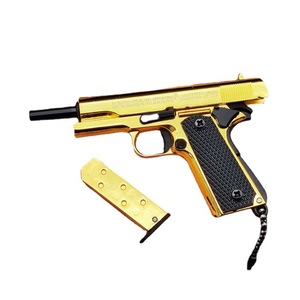 2023 TS 1:3 altın renk 1911 tam Metal tabanca modeli oyuncak anahtarlık Mini tabanca modeli anahtarlık - Product Image 1