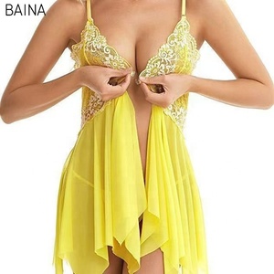 Châu Âu Mỹ Sexy Lưới treo đồ lót cho phụ nữ bán buôn Spandex đồ ngủ phù hợp với mỏng khuôn mẫu - Product Image 3