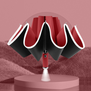厂家定制中国自动折叠Led手电筒定制大伞 - Product Image 2
