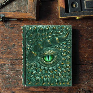 Retro Rồng Dập Nổi Nghệ Thuật Tạp Chí Cuốn Sách Cubic Bìa Mắt Nhựa Handmade Máy Tính Xách Tay Cho Du Lịch Giáo Dục Rồng Của Mắt Nhựa Cẩm nang - Product Image 1