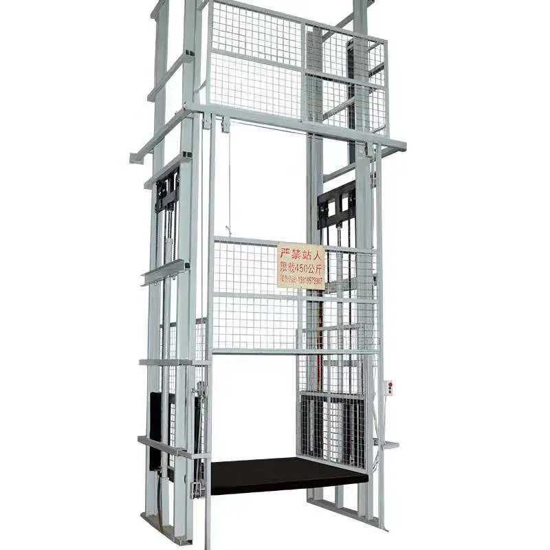 Prezzo dell'ascensore della piattaforma della gabbia verticale idraulica per il piccolo ascensore della ferrovia di guida usato all'aperto del carico dell'edificio residenziale