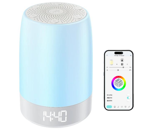 Có thể sạc lại RGB đầy màu sắc ánh sáng ban đêm chuyển đổi điều chỉnh độ sáng với 32 nhẹ nhàng âm thanh hẹn giờ ứng dụng điều khiển từ xa - Product Image 1