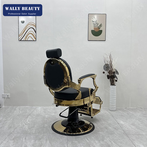 Wally güzellik pibbs capo berber koltuğu baber salon mobilya barbershop için kuaför koltuğu altın sandalye - Product Image 2