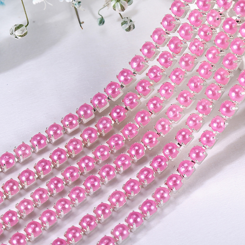 7 Base plateada rosa intenso