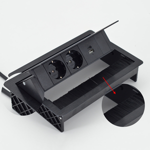 Toma de corriente de mesa PD20W integrada, cubierta abatible para concentrador, 2 salidas de CA, múltiples tomas de corriente, mesa de conferencias de EE. UU., abatible para oficina - Product Image 6