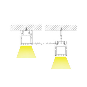 Surface or Suspend Mounted Anti Glare <strong>Led</strong> Aluminum Profile With Prismatic Low Glare Control Extrusion - Product Image 4