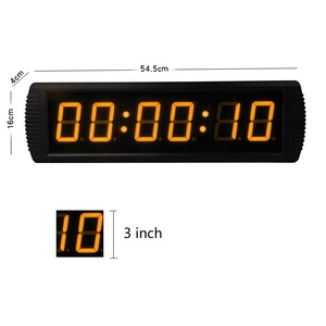Brand New 3'' 6 Digits 5-level Brightness LED Digital Countdown Stopwatch Racing <strong>Timer</strong> HH:MM:SS Display Electronic Wall Clock - Product Image 2
